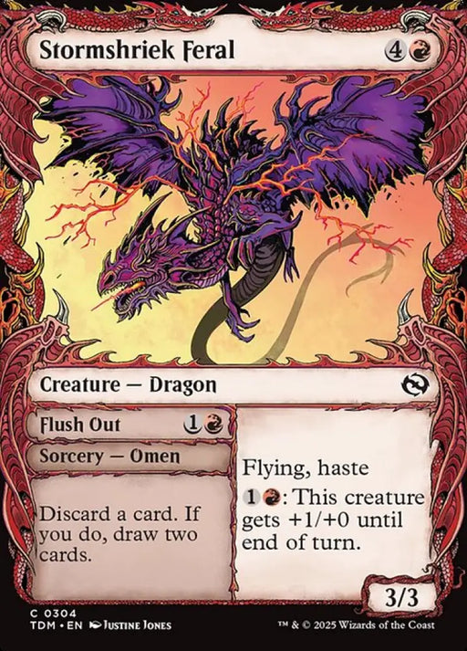 Stormshriek Feral // Flush Out (304) [Tarkir: Dragonstorm]