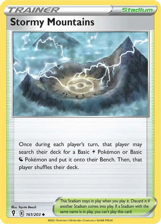 Stormy Mountains (161/203) [Sword & Shield: Evolving Skies] - Pokemon Single