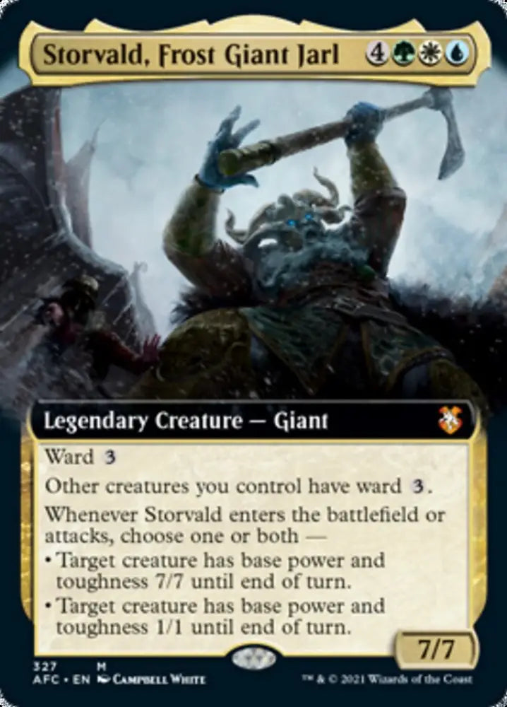 Storvald Frost Giant Jarl (Extended Art) [Dungeons & Dragons: Adventures in the Forgotten Realms Commander] - MTG Single