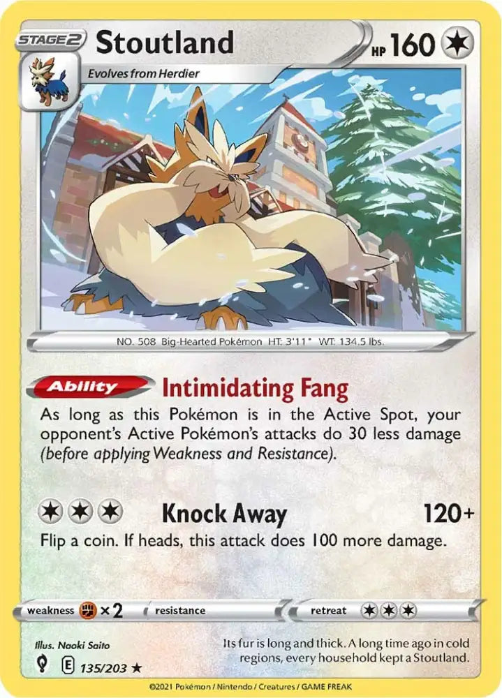 Stoutland (135/203) [Sword & Shield: Evolving Skies] - Pokemon Single