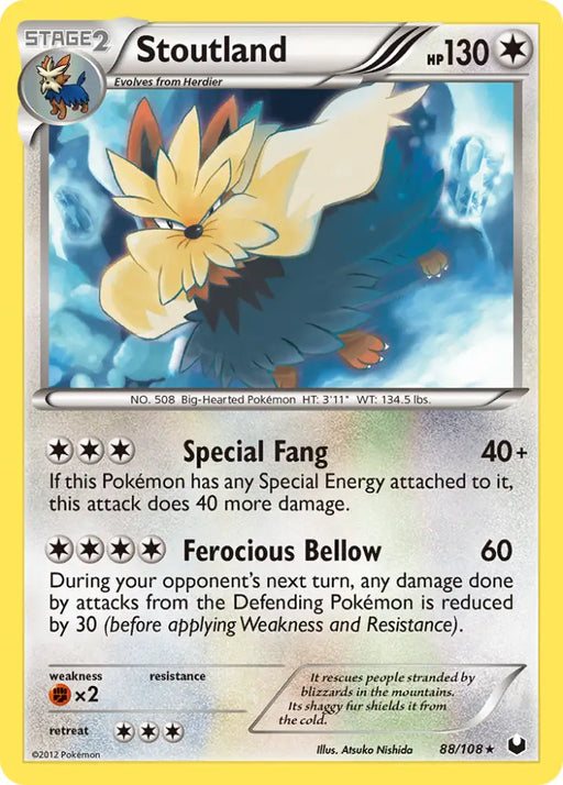 Stoutland (88/108) [Black & White: Dark Explorers] - Pokemon Single