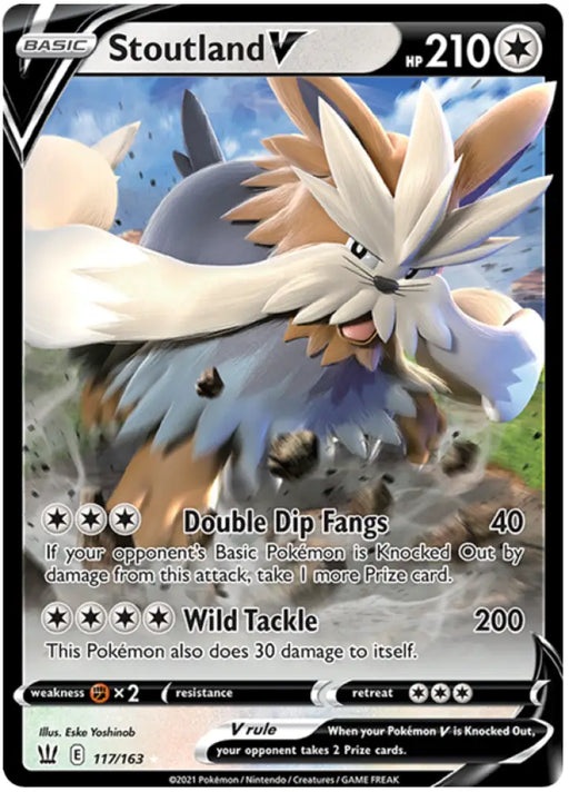 Stoutland V (117/163) [Sword & Shield: Battle Styles] - Pokemon Single