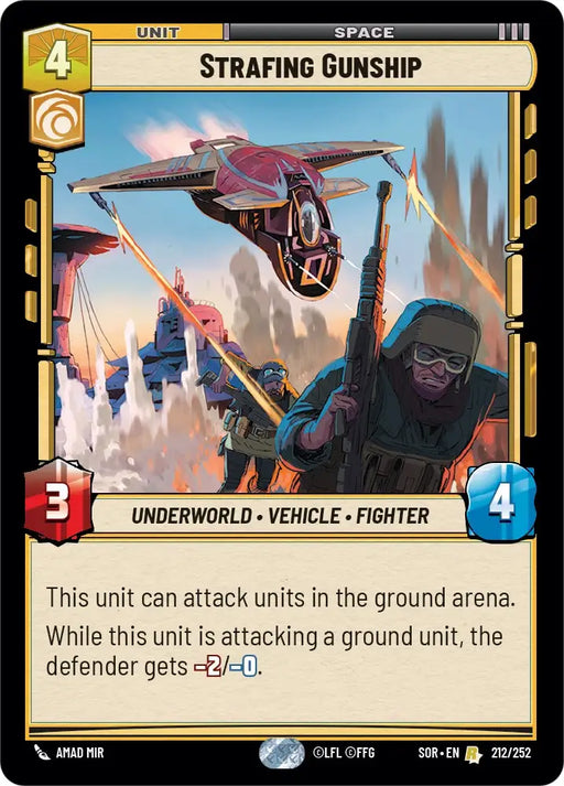 Strafing Gunship (212/252) [Spark of Rebellion] - Star Wars: Unlimited Single