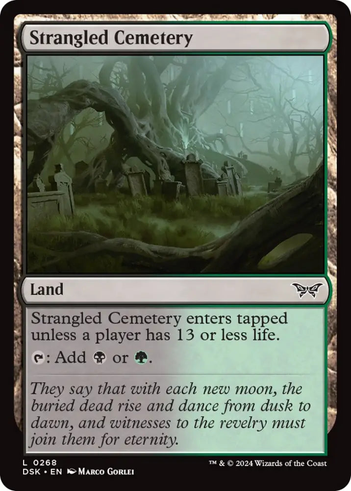 Strangled Cemetery [Duskmourn: House of Horror] - MTG Single