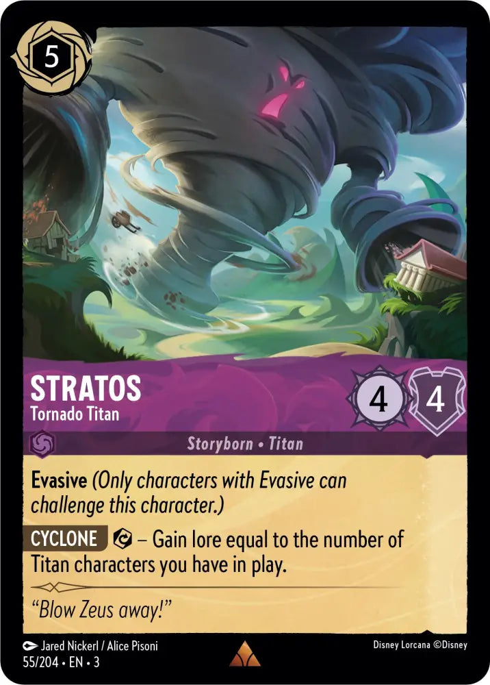 Stratos - Tornado Titan (55//204) [Into the Inklands] - Lorcana Single