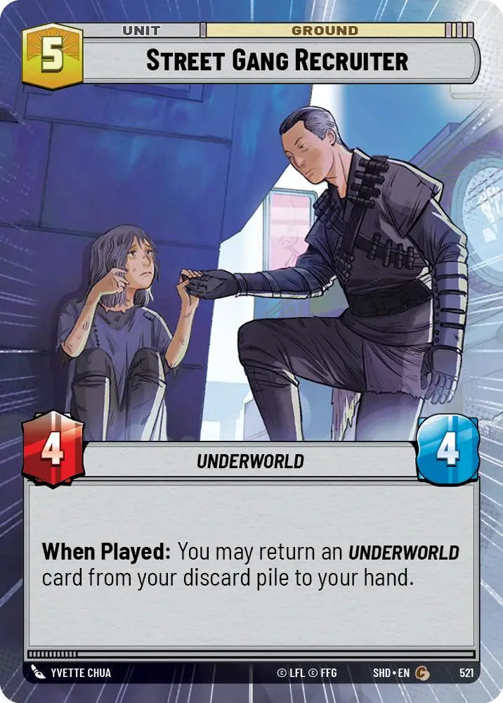 Street Gang Recruiter (Hyperspace) (521) [Shadows of the Galaxy] - Star Wars: Unlimited Single