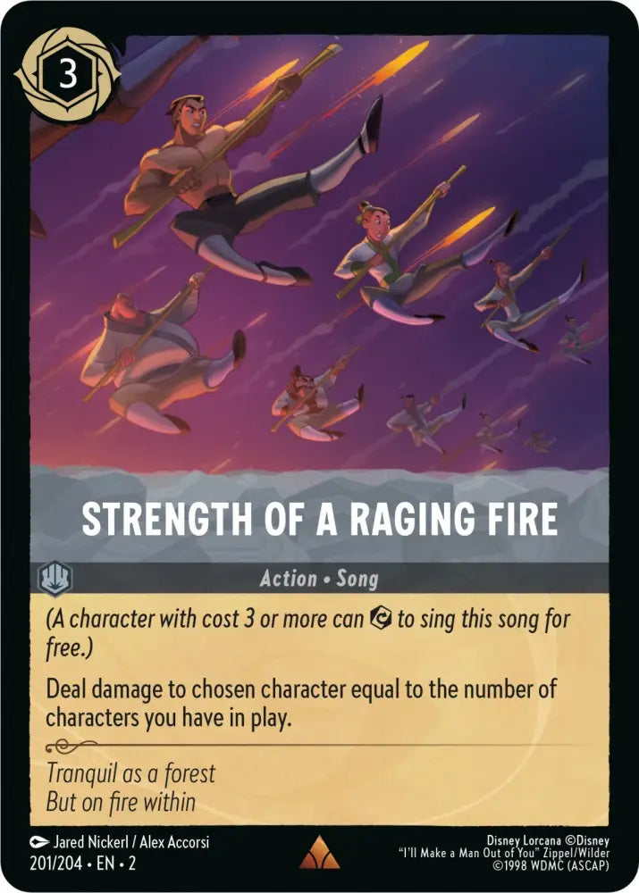 Strength of a Raging Fire (201/204) [Rise of the Floodborn] - Lorcana Single