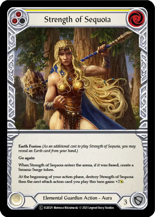 Strength of Sequoia (Yellow) [Tales of Aria Unlimited] Unlimited Rainbow Foil - Flesh And Blood Single