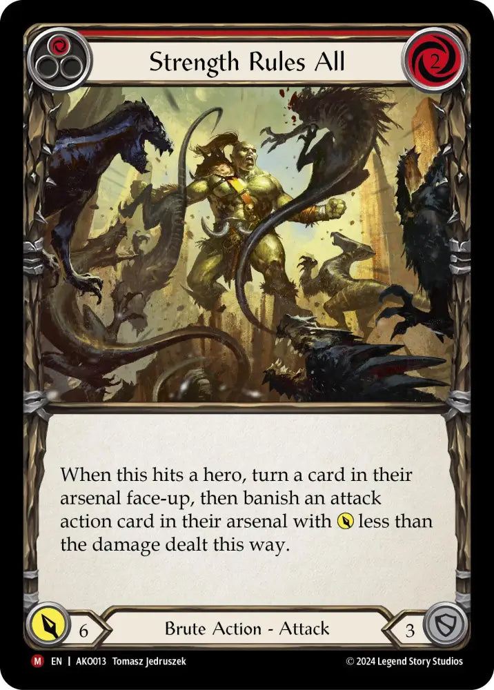 Strength Rules All [AKO013] (Armory Deck: Kayo) Rainbow Foil - Flesh And Blood Single