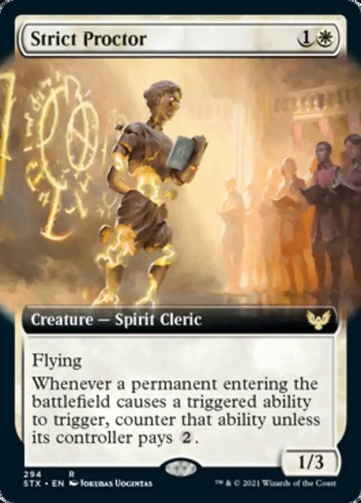 Strict Proctor (Extended Art) [Strixhaven: School of Mages] - MTG Single