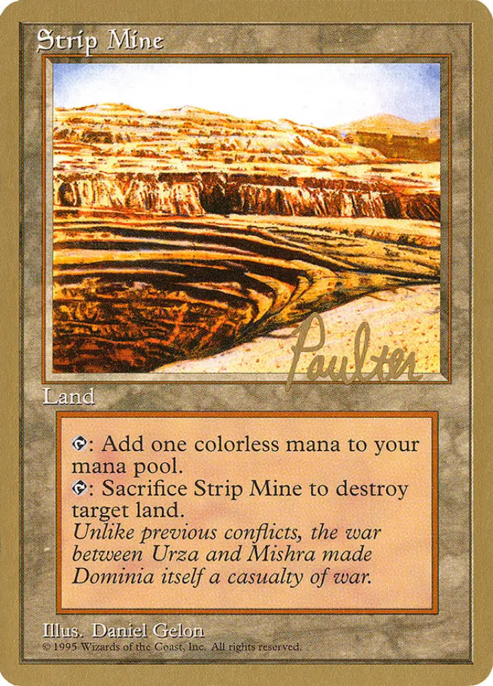 Strip Mine (Preston Poulter) [Pro Tour Collector Set] - MTG Single
