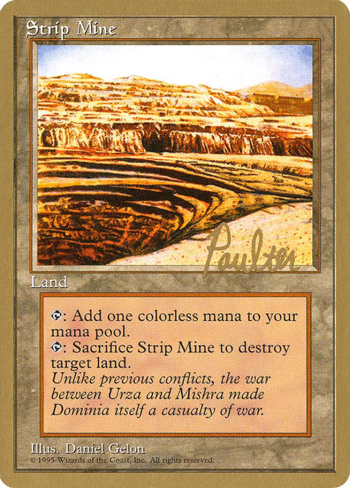 Strip Mine (Preston Poulter) [Pro Tour Collector Set] - MTG Single