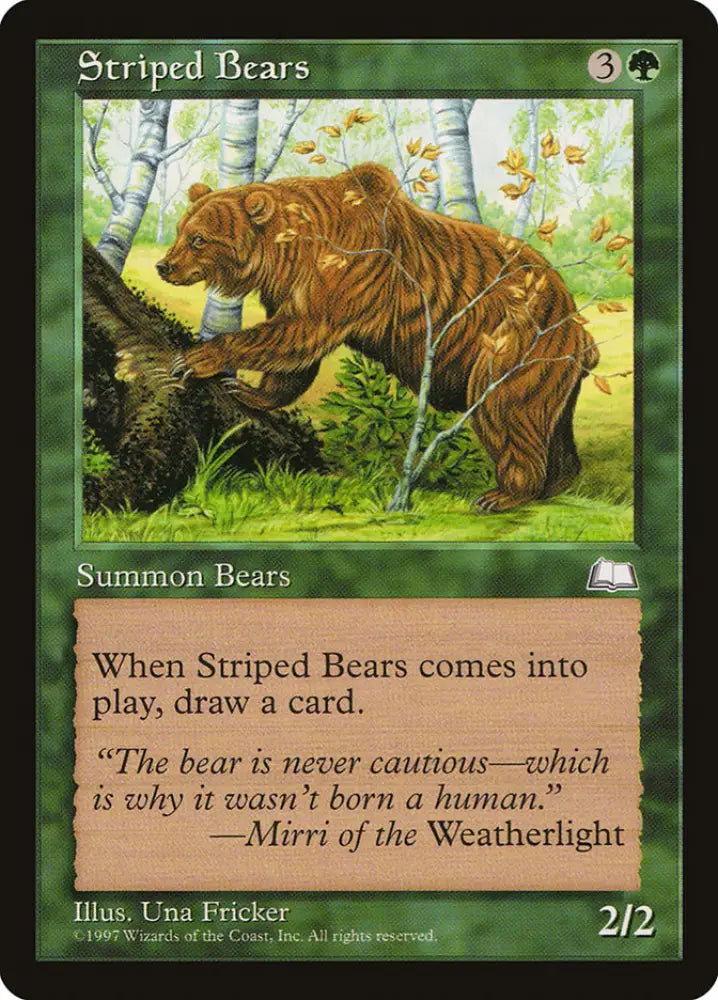 Striped Bears [Weatherlight] - MTG Single