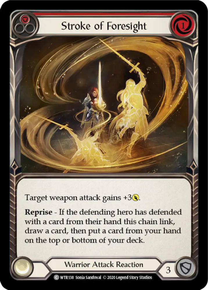 Stroke of Foresight (Red) [Welcome to Rathe Unlimited] Unlimited Rainbow Foil - Flesh And Blood Single