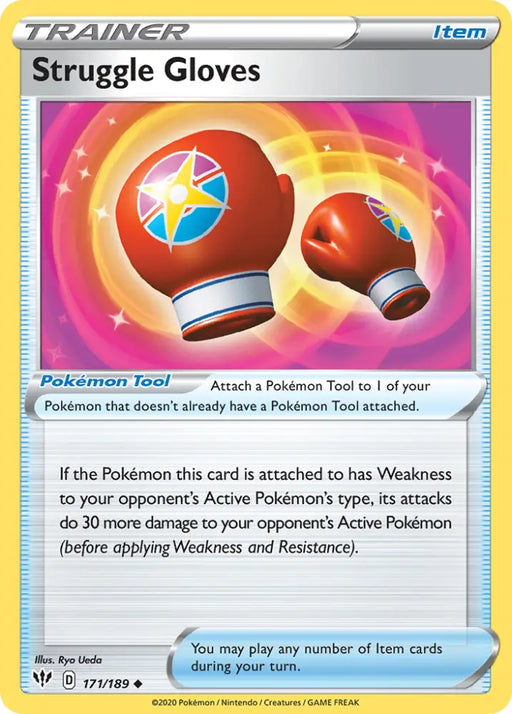 Struggle Gloves (171/189) [Sword & Shield: Darkness Ablaze] - Pokemon Single