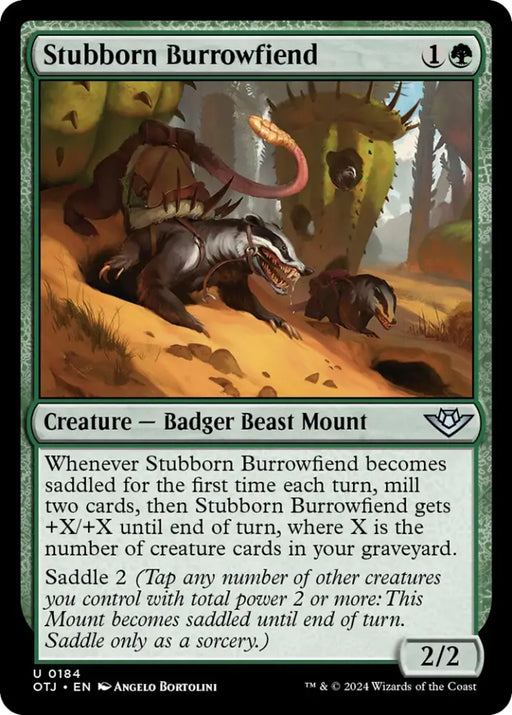 Stubborn Burrowfiend [Outlaws of Thunder Junction] - MTG Single