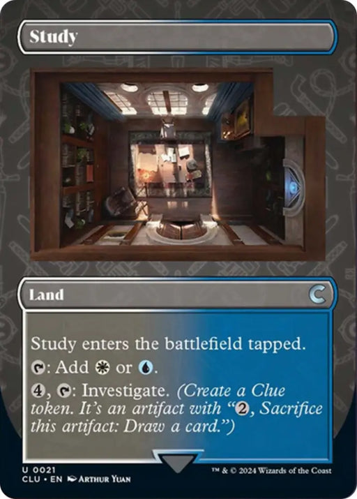 Study (Borderless) [Ravnica: Clue Edition] - MTG Single