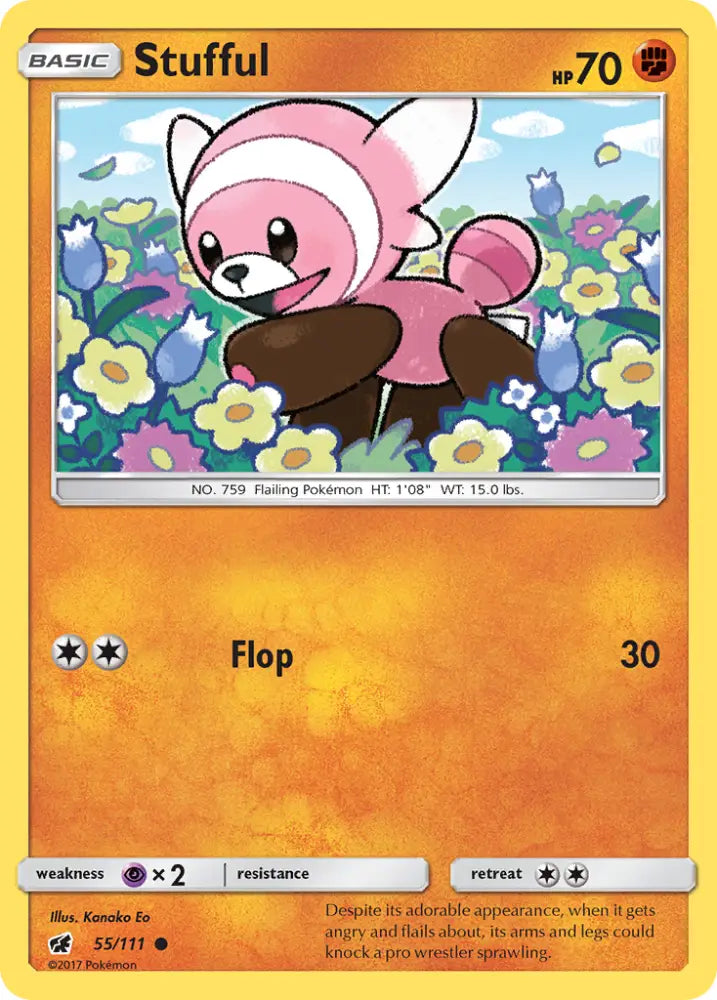 Stufful (55/111) [Sun & Moon: Crimson Invasion] - Pokemon Single