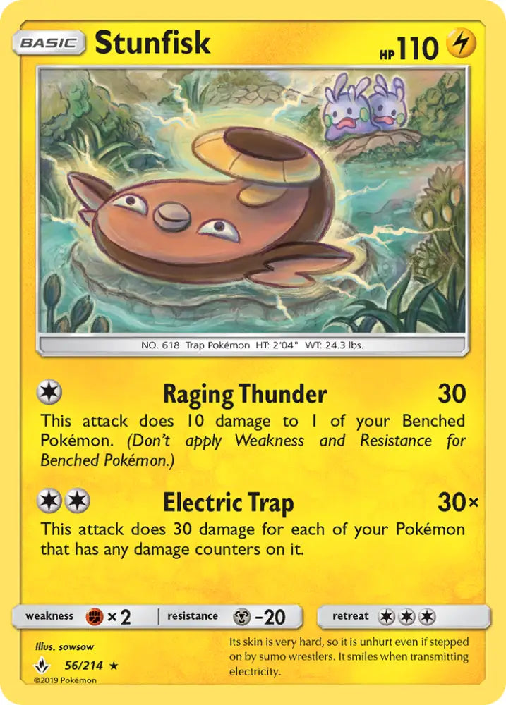 Stunfisk (56/214) [Sun & Moon: Unbroken Bonds] - Pokemon Single