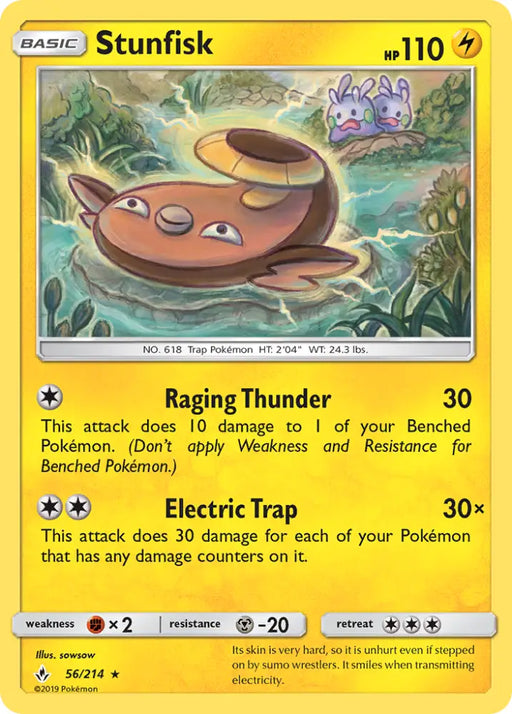 Stunfisk (56/214) [Sun & Moon: Unbroken Bonds] - Pokemon Single