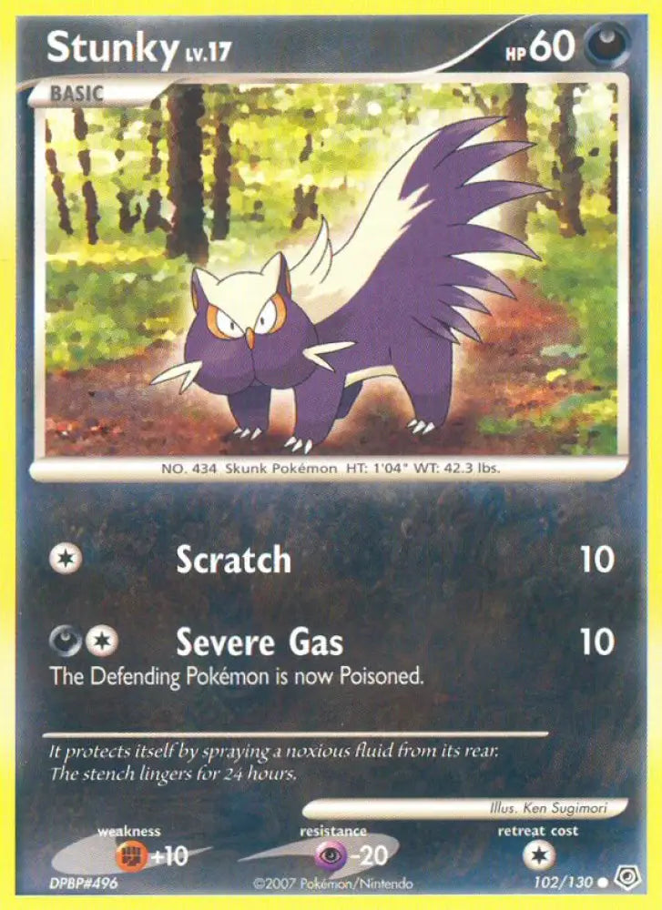 Stunky (102/130) [Diamond & Pearl: Base Set] - Pokemon Single