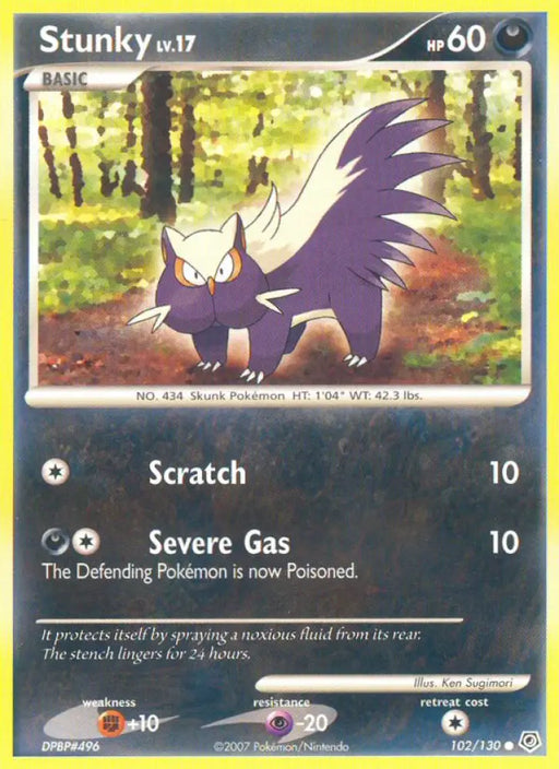Stunky (102/130) [Diamond & Pearl: Base Set] - Pokemon Single