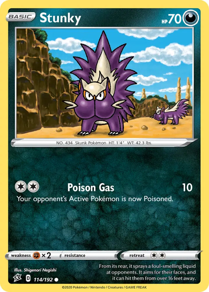 Stunky (114/192) [Sword & Shield: Rebel Clash] - Pokemon Single