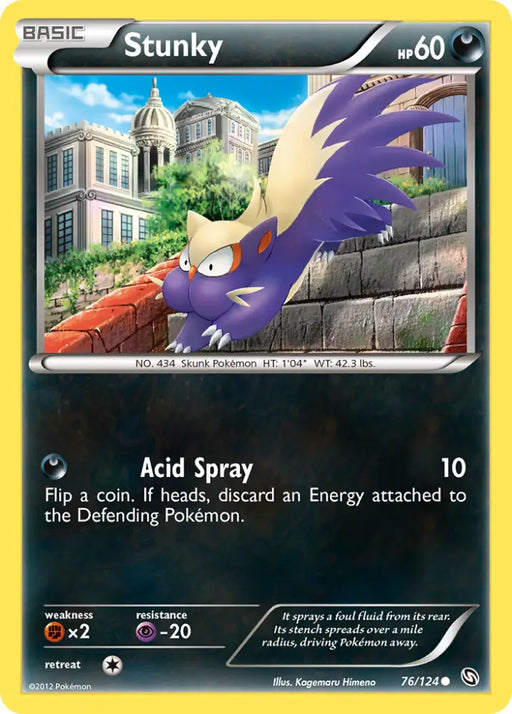 Stunky (76/124) [Black & White: Dragons Exalted] - Pokemon Single