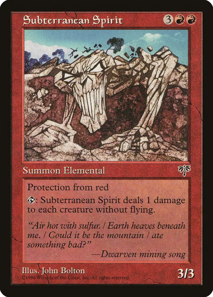Subterranean Spirit [Mirage] - MTG Single