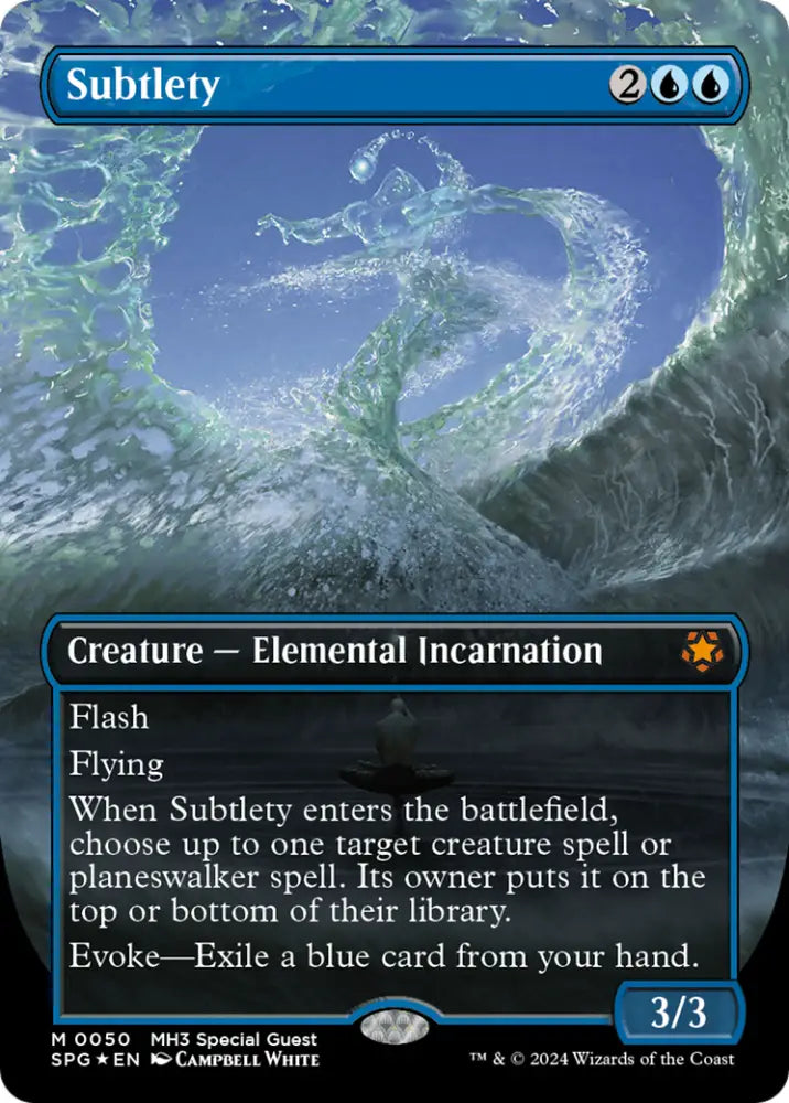 Subtlety (Borderless) (Textured Foil) [Modern Horizons 3 Special Guests] - MTG Single