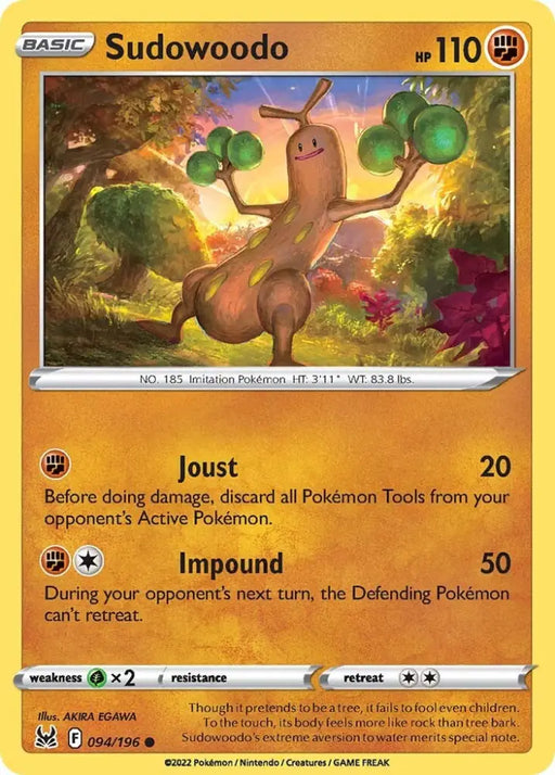 Sudowoodo (094/196) [Sword & Shield: Lost Origin] - Pokemon Single