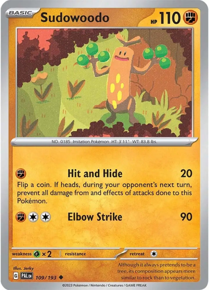 Sudowoodo (109/193) [Scarlet & Violet: Paldea Evolved] - Pokemon Single