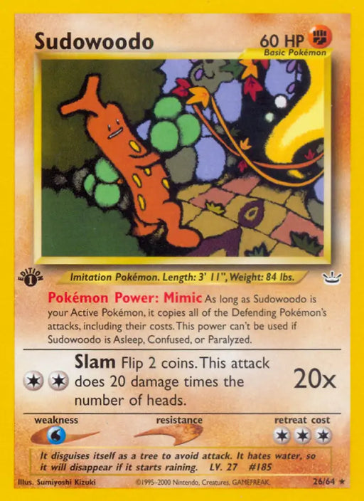 Sudowoodo (26/64) [Neo Revelation 1st Edition] - Pokemon Single