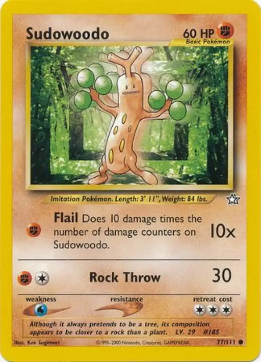 Sudowoodo (77/111) [Neo Genesis Unlimited] - Pokemon Single