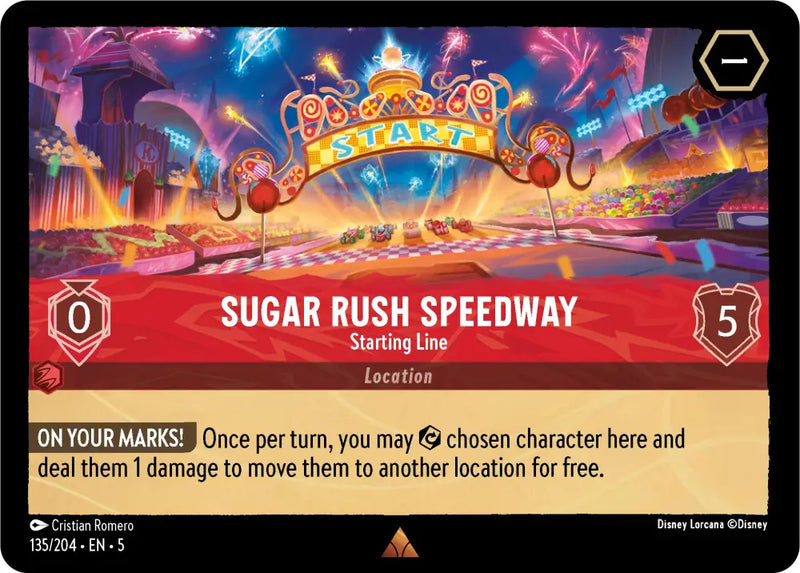 Sugar Rush Speedway - Starting Line (135/204) [Shimmering Skies] - Lorcana Single