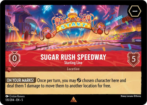 Sugar Rush Speedway - Starting Line (135/204) [Shimmering Skies] - Lorcana Single
