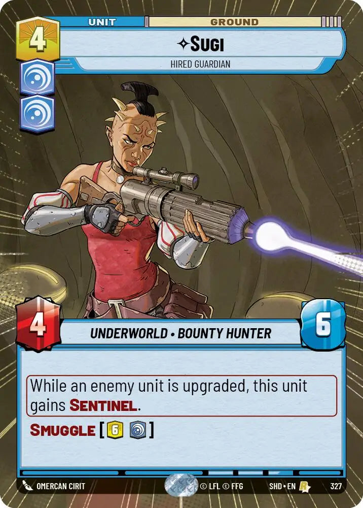 Sugi - Hired Guardian (Hyperspace) (327) [Shadows of the Galaxy] - Star Wars: Unlimited Single