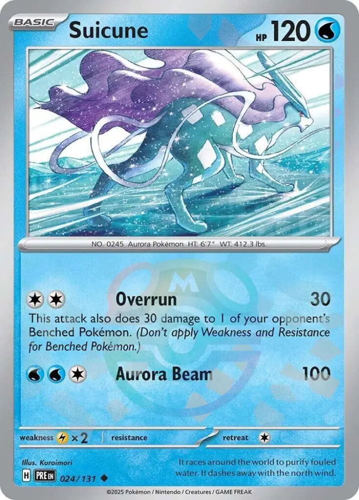 Suicune (024/131) (Master Ball Pattern) [Scarlet & Violet: Prismatic Evolutions] - Pokemon Single