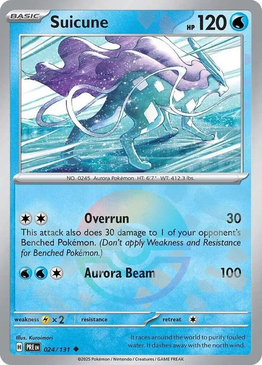 Suicune (024/131) (Poke Ball Pattern) [Scarlet & Violet: Prismatic Evolutions] - Pokemon Single
