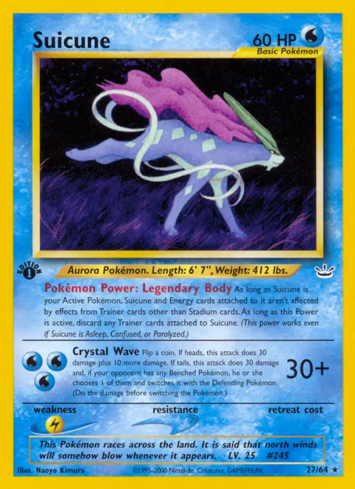Suicune (27/64) [Neo Revelation 1st Edition] - Pokemon Single