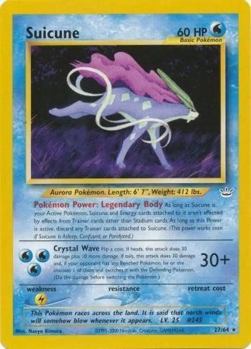 Suicune (27/64) [Neo Revelation Unlimited] - Pokemon Single
