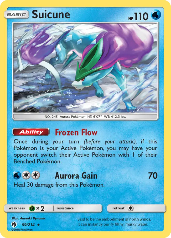 Suicune (59/214) [Sun & Moon: Lost Thunder] - Pokemon Single