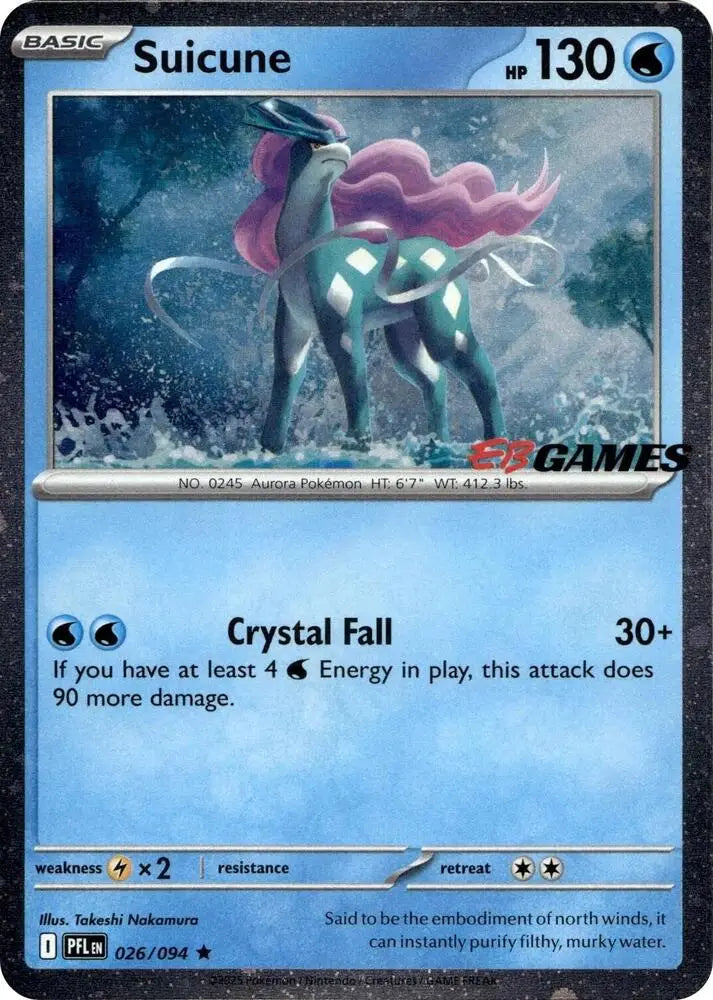 Suicune (EB Games Exclusive) (026/094) [Miscellaneous Cards and Products]