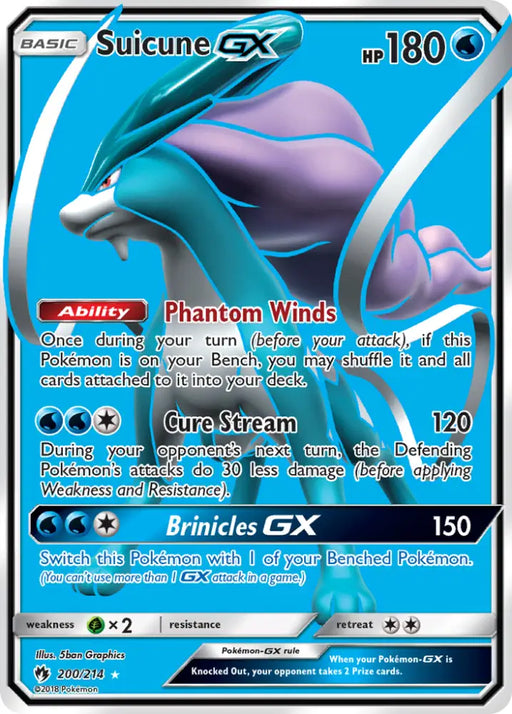 Suicune GX (200/214) [Sun & Moon: Lost Thunder] - Pokemon Single