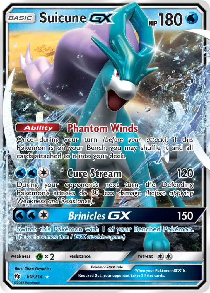 Suicune GX (60/214) [Sun & Moon: Lost Thunder] - Pokemon Single