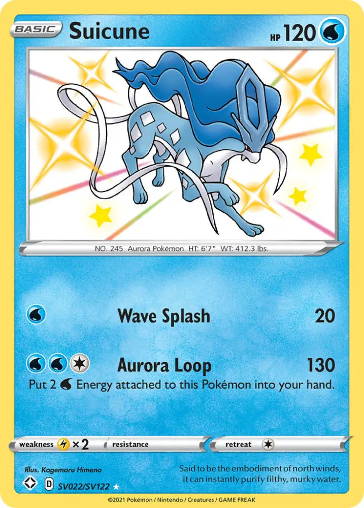 Suicune (SV022/SV122) [Sword & Shield: Shining Fates] - Pokemon Single