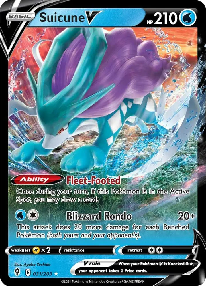 Suicune V (031/203) [Sword & Shield: Evolving Skies] - Pokemon Single