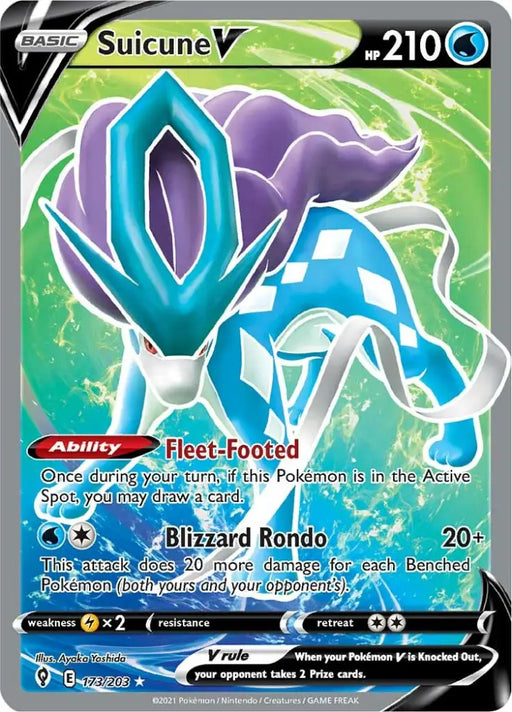 Suicune V (173/203) [Sword & Shield: Evolving Skies] - Pokemon Single
