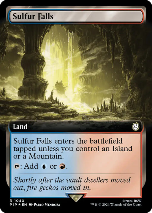 Sulfur Falls (Extended Art) (Surge Foil) [Fallout] - MTG Single