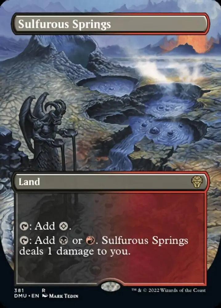 Sulfurous Springs (Borderless Alternate Art) [Dominaria United] - MTG Single